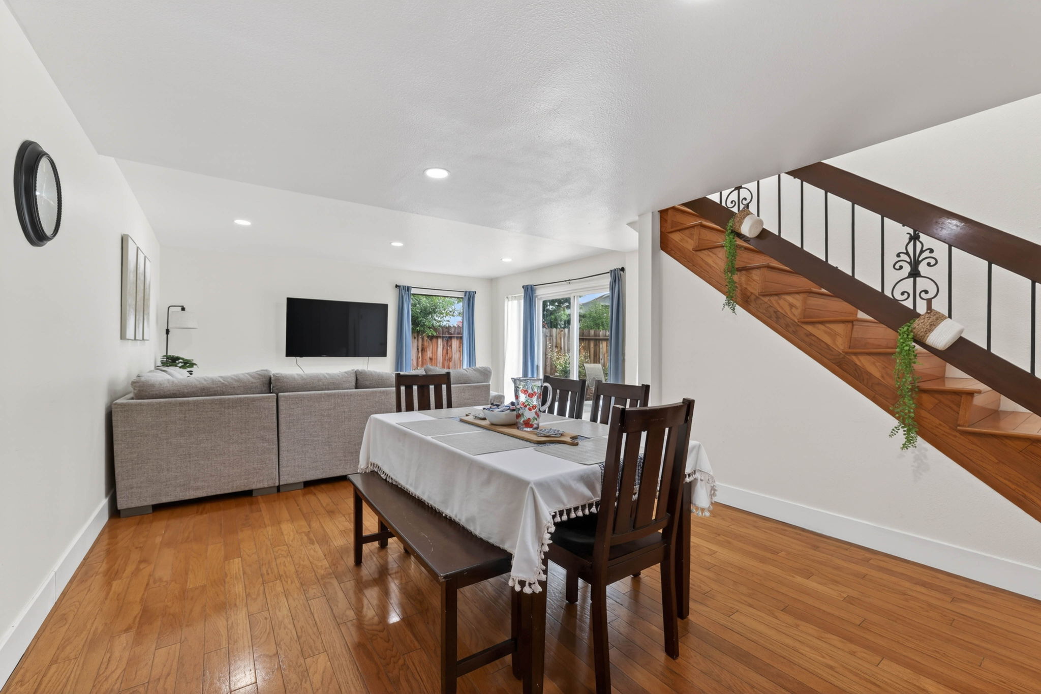 Open-plan dining and living